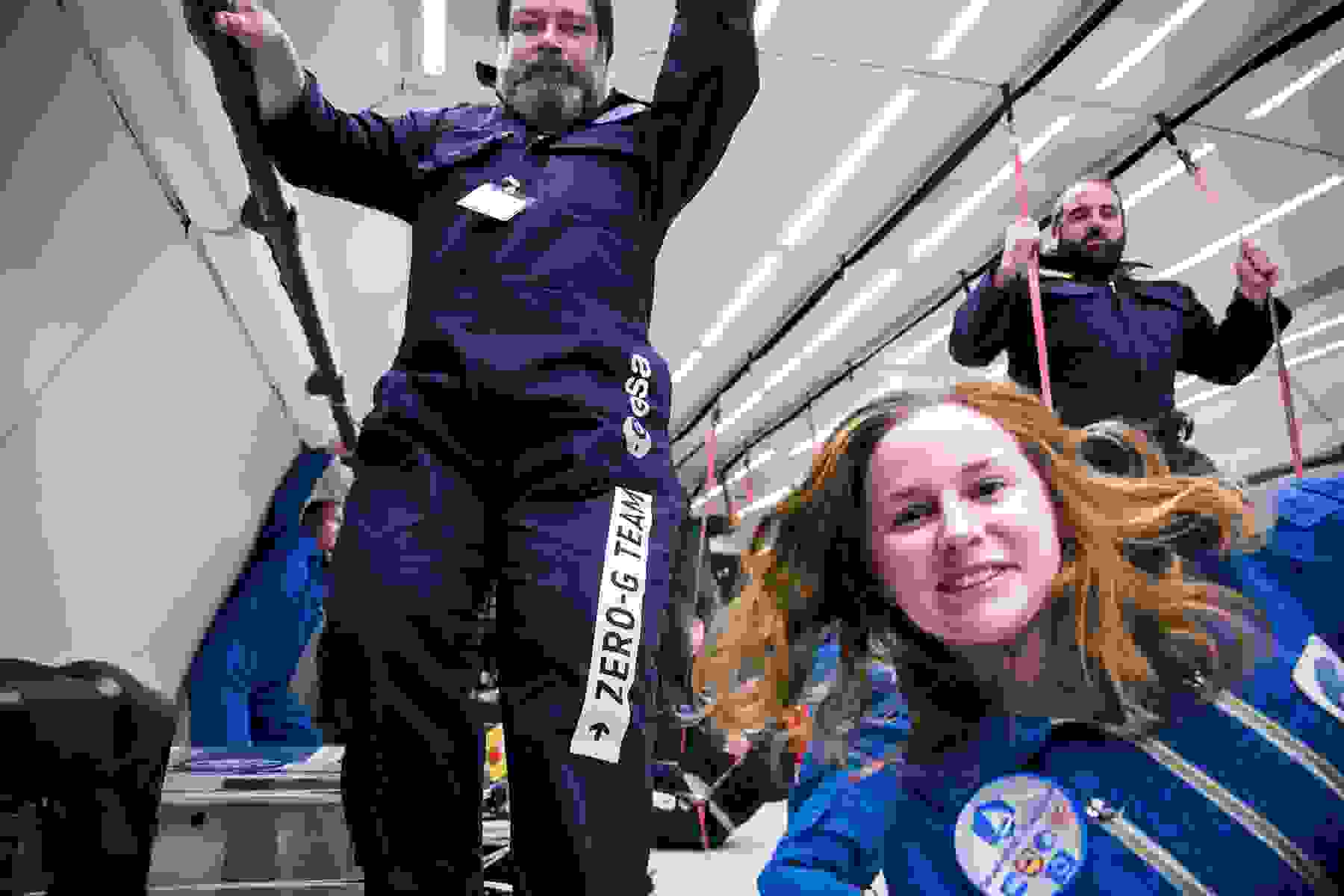 Graphene Flagship students and researchers conducted two exciting experiments in 2017 in collaboration with the European Space Agency (ESA) to test the viability of graphene for space applications including light propulsion and thermal management. Meganne Christian, researcher at the Graphene Flagship Partner CNR (pictured on the right) has gone on to be selected as part of the 2022 class of ESA astronauts. Credit: Graphene Flagship